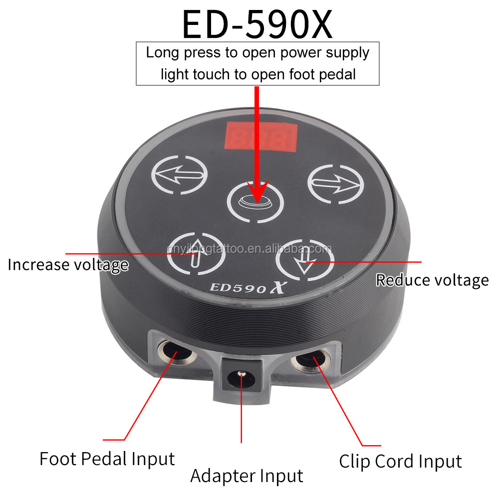 Tattoo high quality ED-590 X power supply switching Mini Digital Tattoo Power Supply for tattoo kit machine