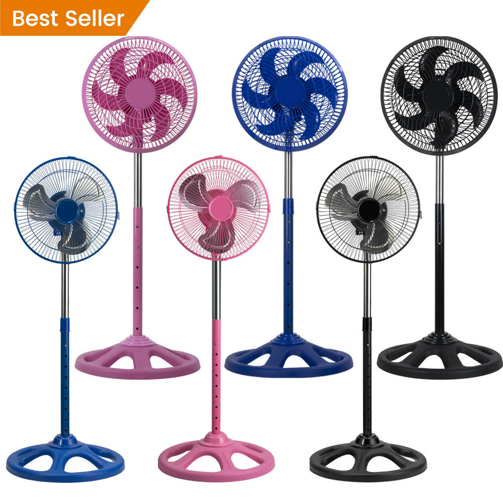 Best Selling Quality Floor Fan Plastic Blade 110V 60W AC Aluminum Copper Motor Taiwan Stand Fan