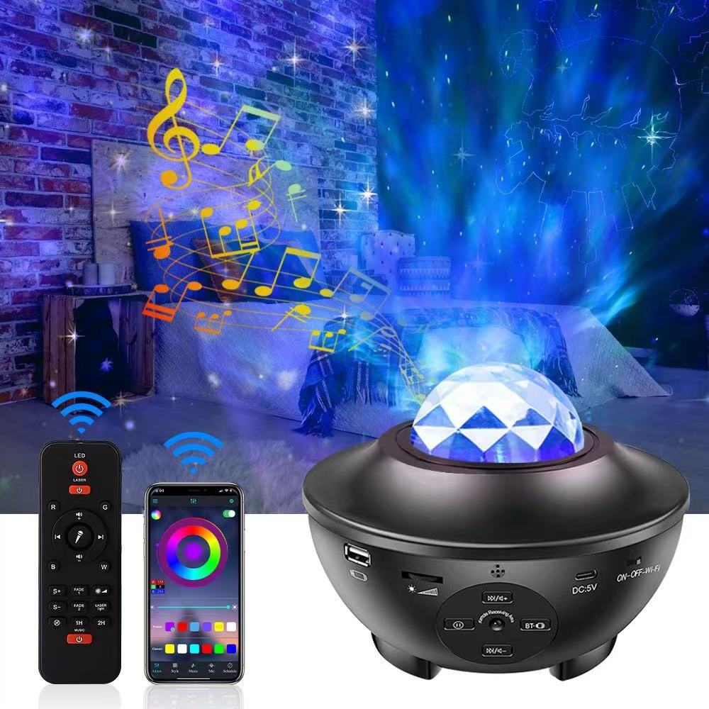 LED Star Night Lamp Sky Starry Projection Laser Christmas Moon  Project Indoor Lighting Projector Light For Kids Gift