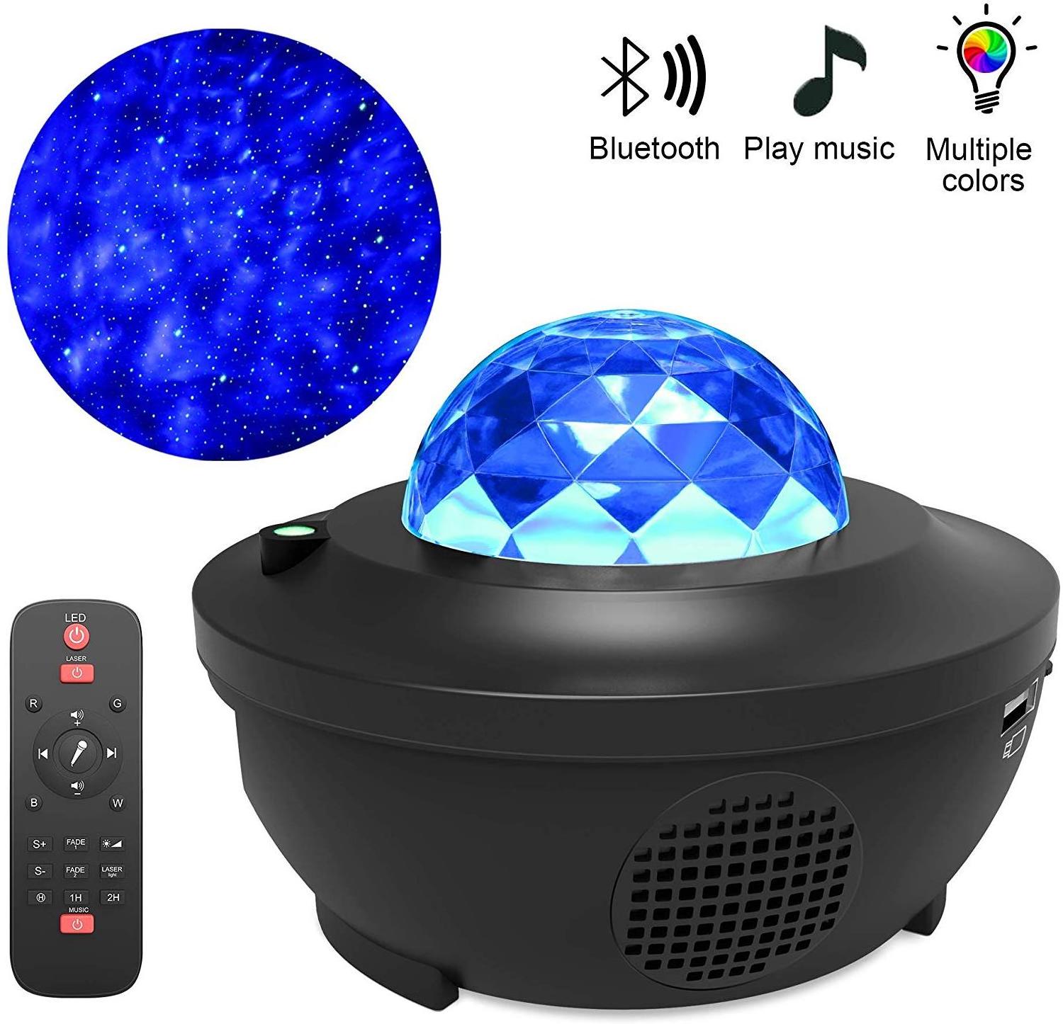 Baby Starry Sky Projector Laser LED Night Light, Remote Control Mini Galaxy USB Sterren Star Lamp with Music for Kid