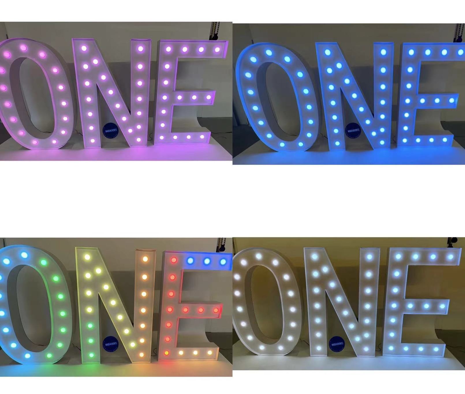 Large Light Bulb Word Love 4ft  3d Lighting Led Letters Custom Marquee Letter Outdoor Waterproof Metal Led Marquee Letters