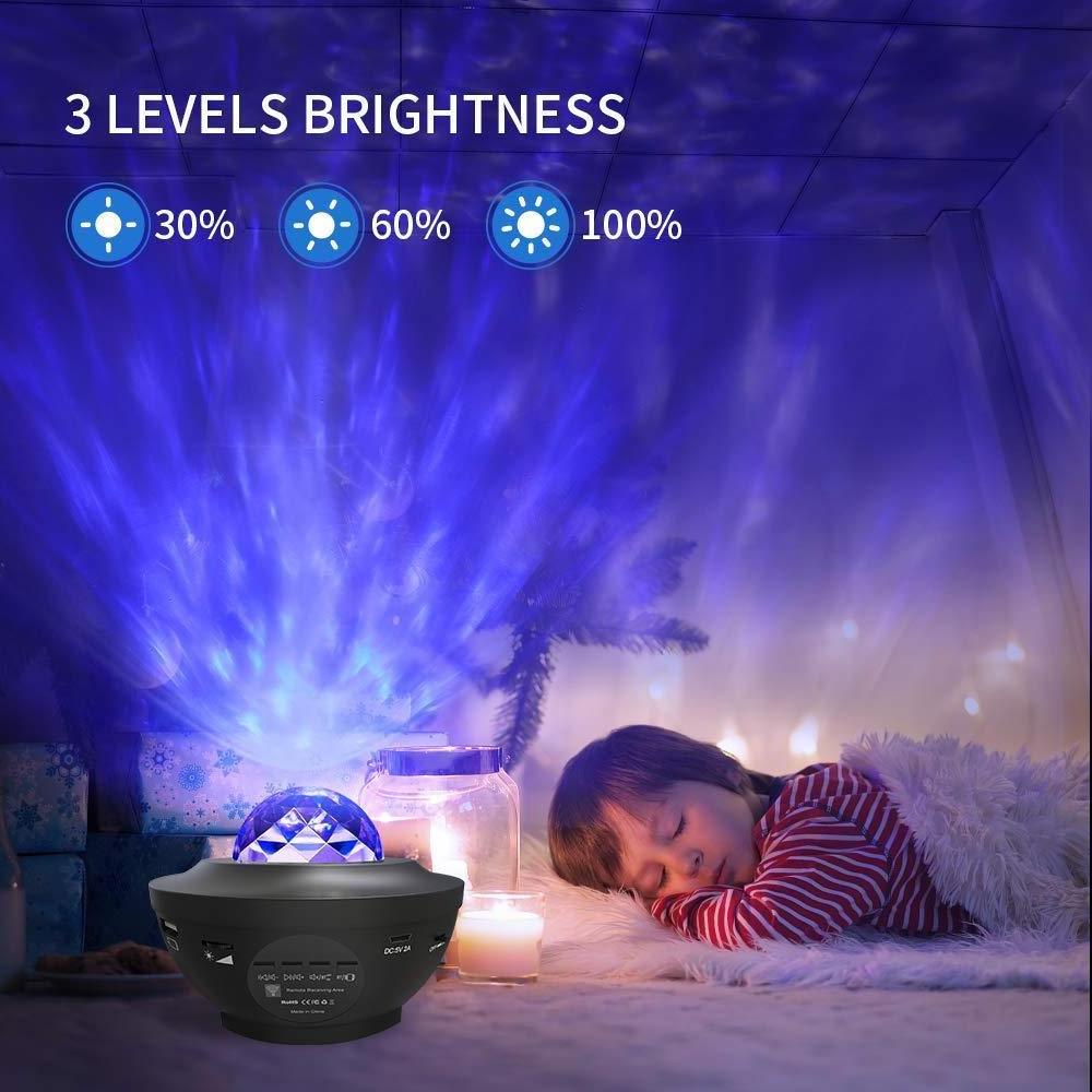 Baby Starry Sky Projector Laser LED Night Light, Remote Control Mini Galaxy USB Sterren Star Lamp with Music for Kid