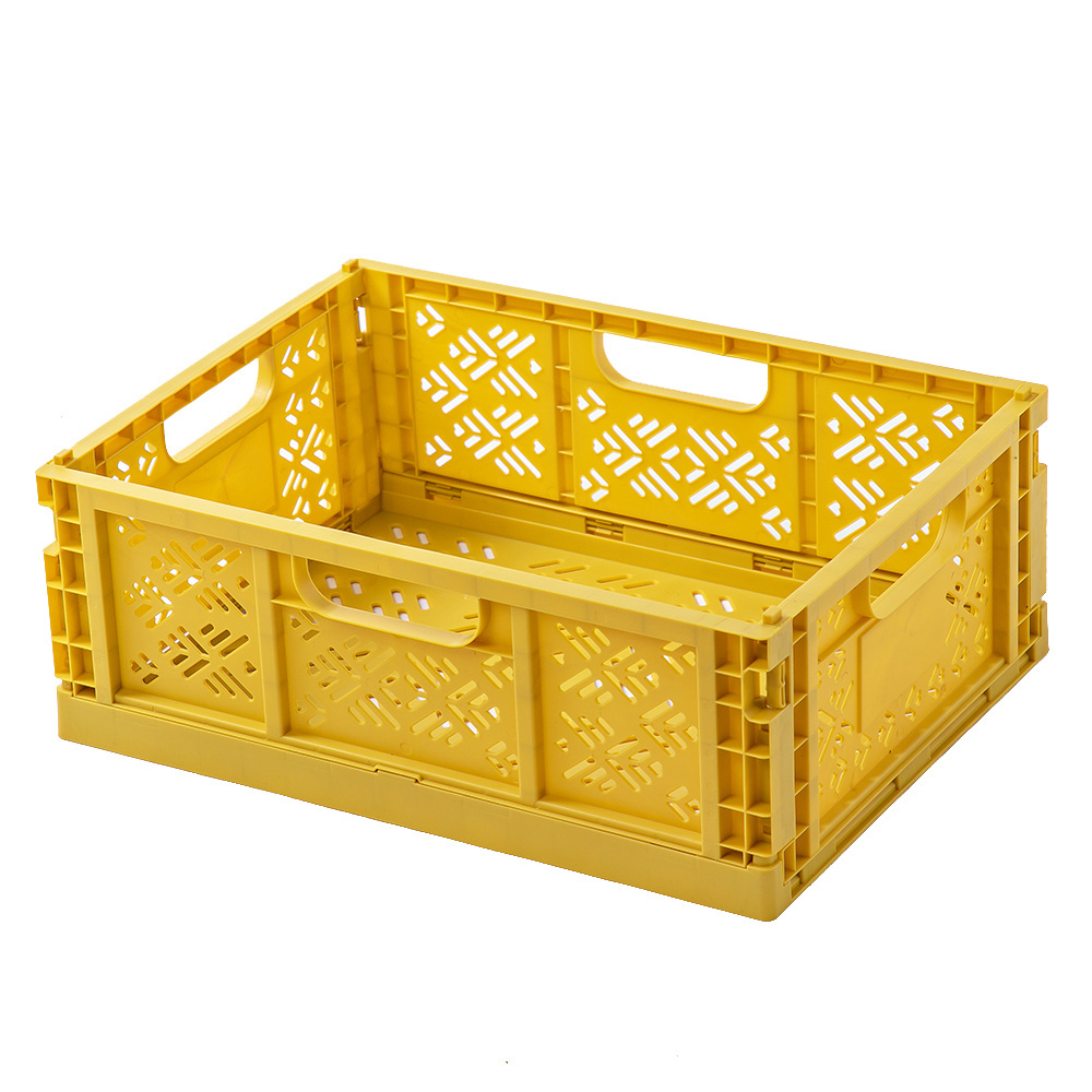 Cheap wholesale heavy duty plastic folding storage basket