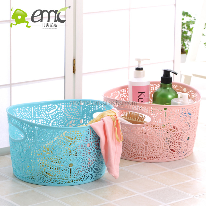 Lace Design Plastic Basket, Lace baskets, Plastic Round shape basket