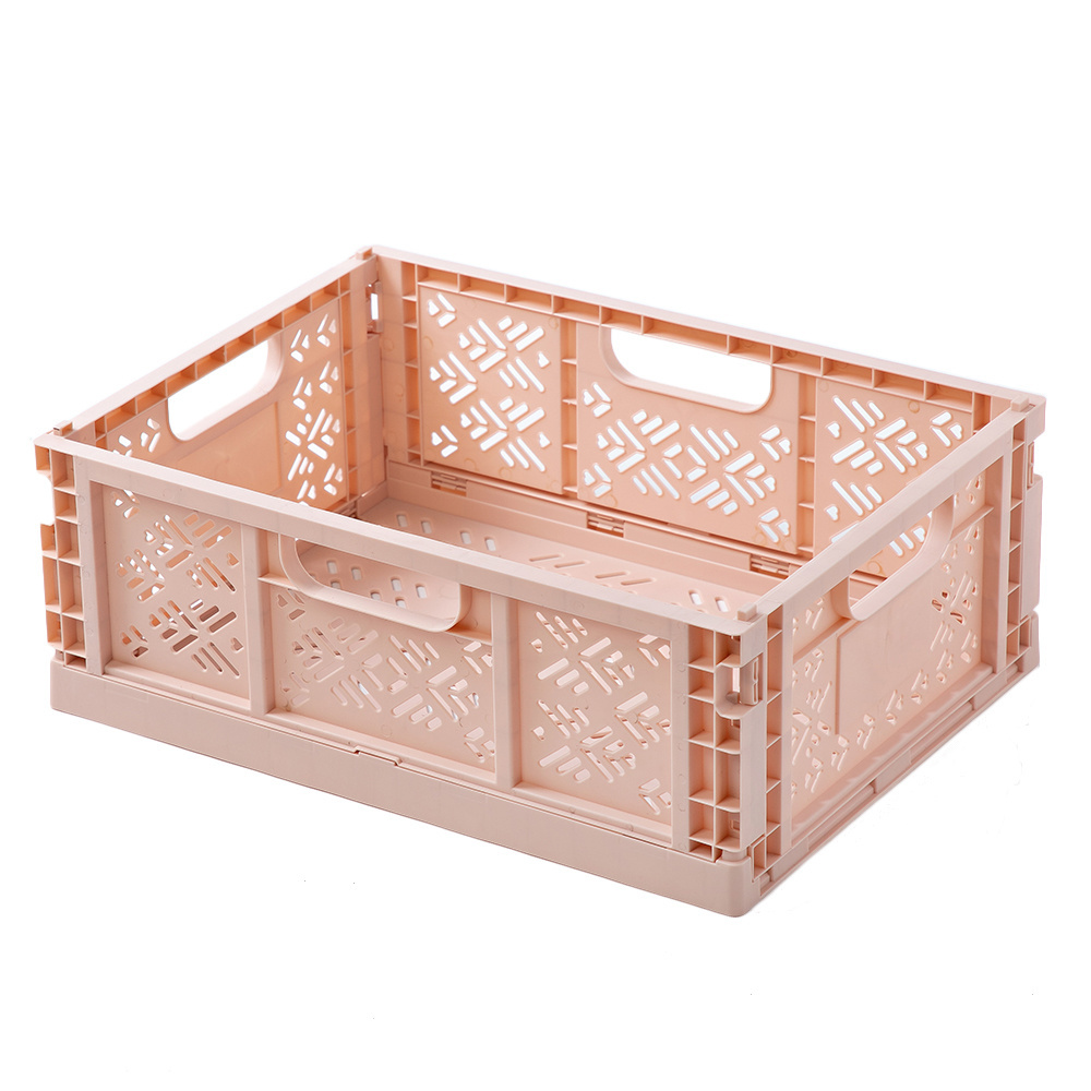 Cheap wholesale heavy duty plastic folding storage basket