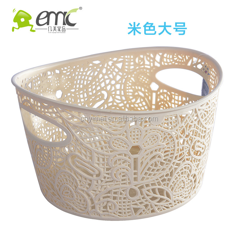 Lace Design Plastic Basket, Lace baskets, Plastic Round shape basket