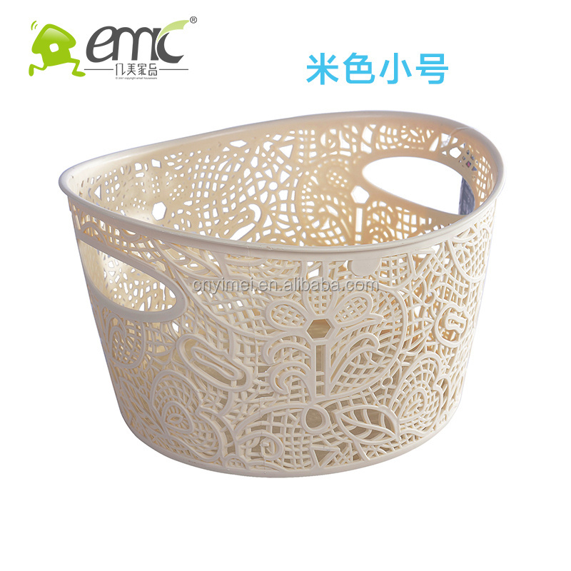 Lace Design Plastic Basket, Lace baskets, Plastic Round shape basket