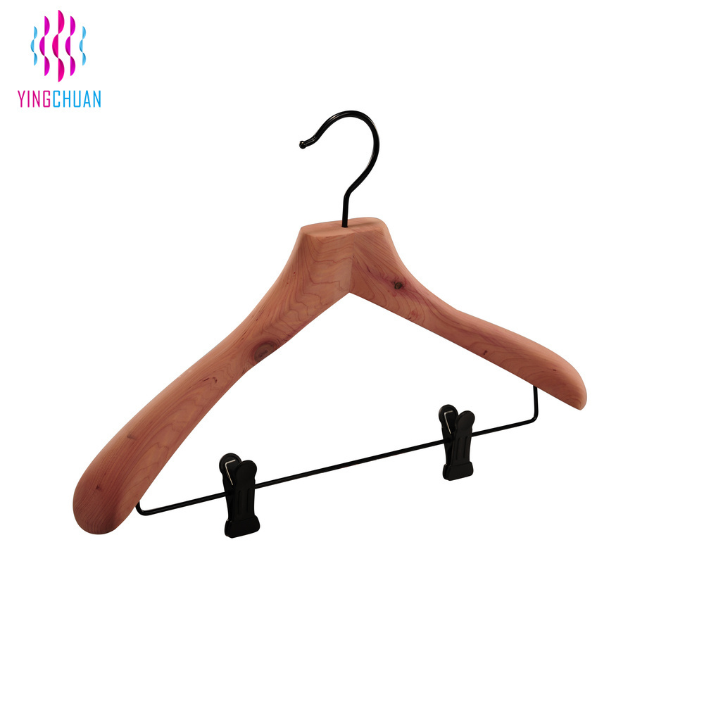 Wholesale Cheap Children Wooden Hangers Shoulder Wooden Clothes Suit Hanger