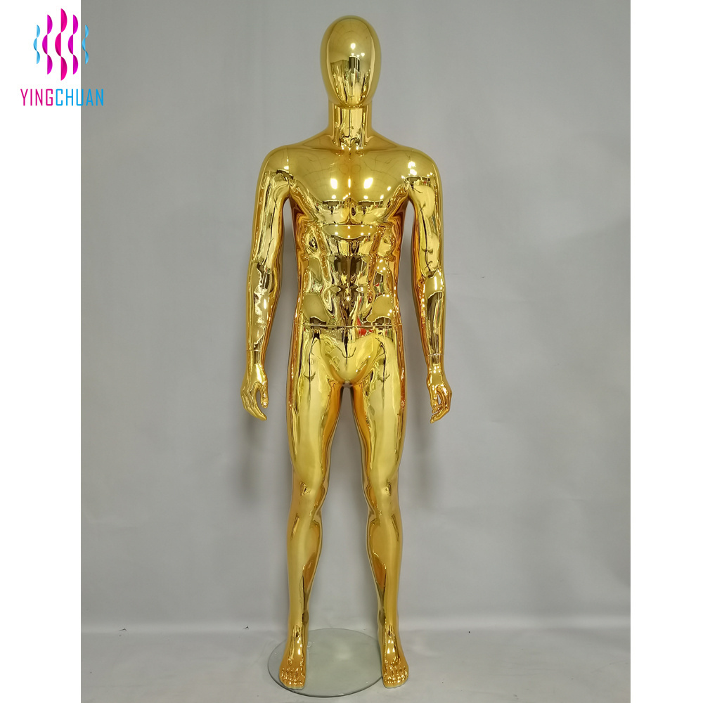 Electroplate Chrome Mannequin Full Body Golden Chrome Mannequins Dummy Silver Female Gold Mannequin