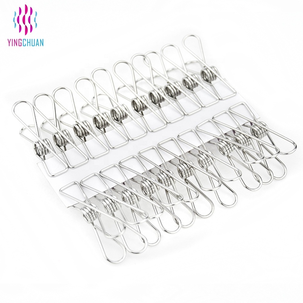 Wholesale durable 316 stainless steel clothes metal pegs