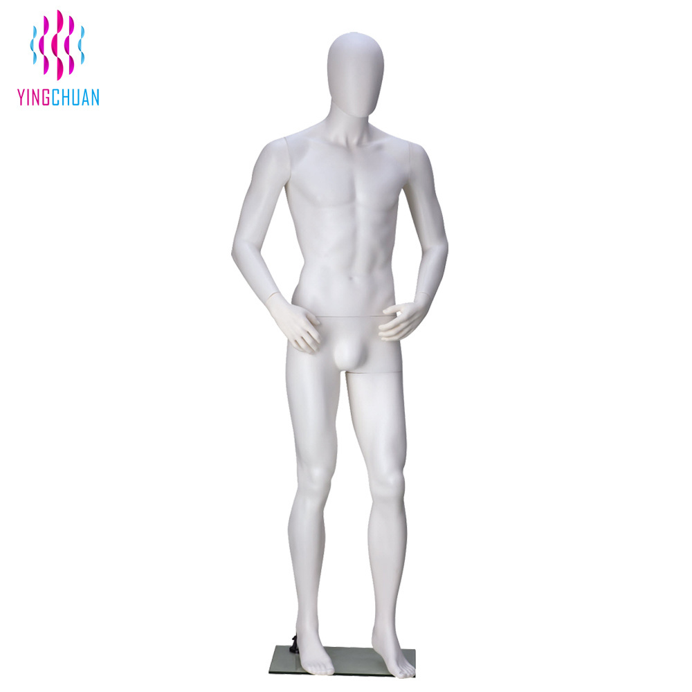 Abstract white male full body plastic men mannequin