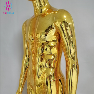 Electroplate Chrome Mannequin Full Body Golden Chrome Mannequins Dummy Silver Female Gold Mannequin