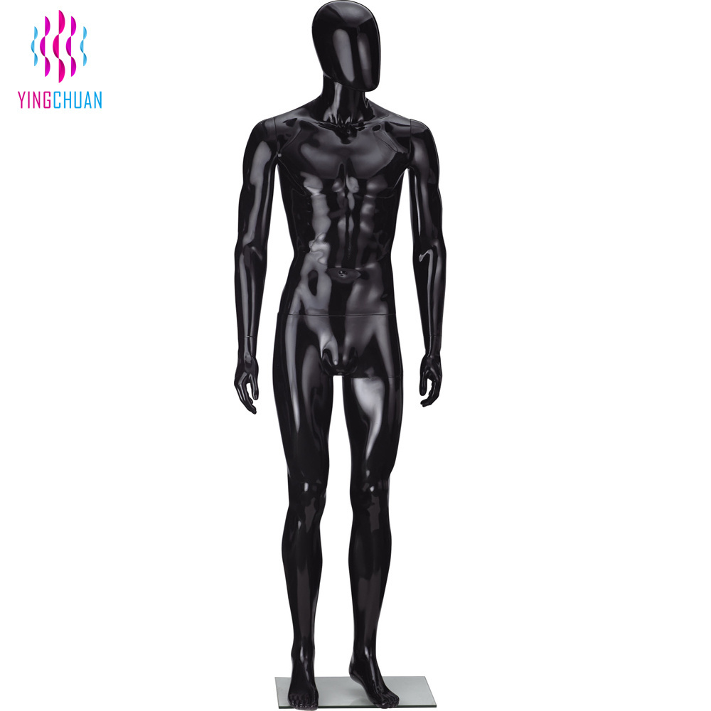 big butt mannequin Black display model full-body male movable mannequin