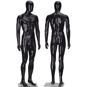 big butt mannequin Black display model full-body male movable mannequin