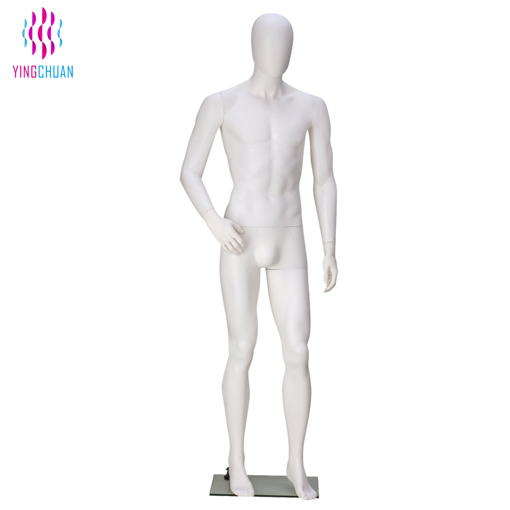 Abstract white male full body plastic men mannequin