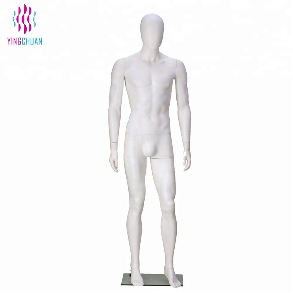 Abstract white male full body plastic men mannequin