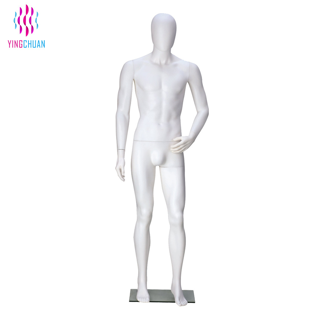 Abstract white male full body plastic men mannequin