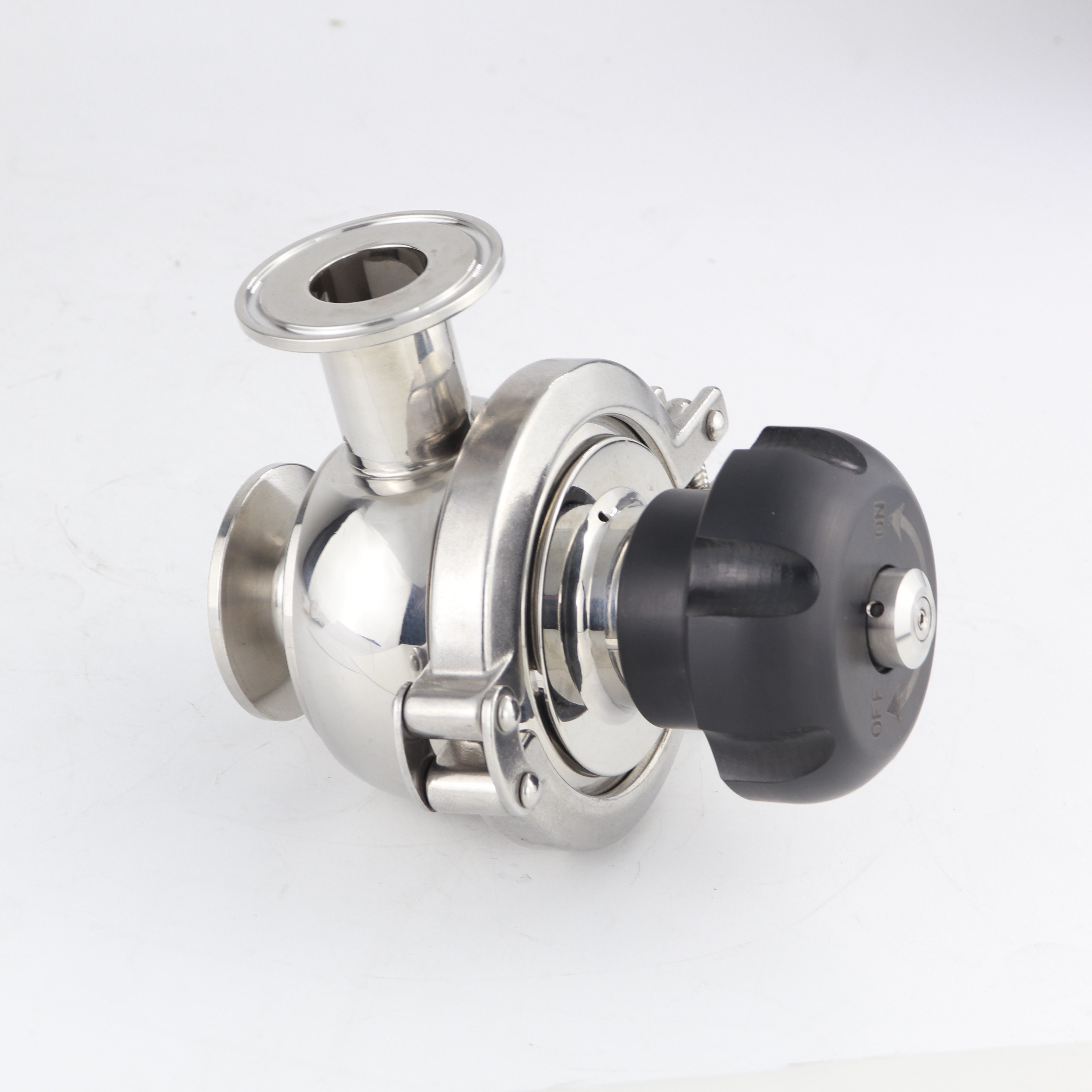 Sanitary Stainless steel single seat valves manual type aseptic shutoff valve