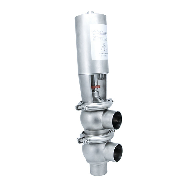 SS304 Hygienic LL type  Pneumatic Diverter flow Diversion  Valve