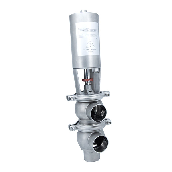 SS304 Hygienic LL type  Pneumatic Diverter flow Diversion  Valve