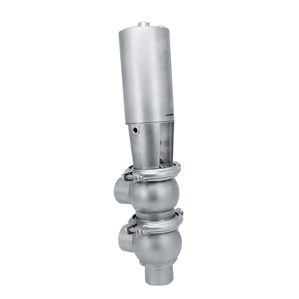 SS304 Hygienic LL type  Pneumatic Diverter flow Diversion  Valve