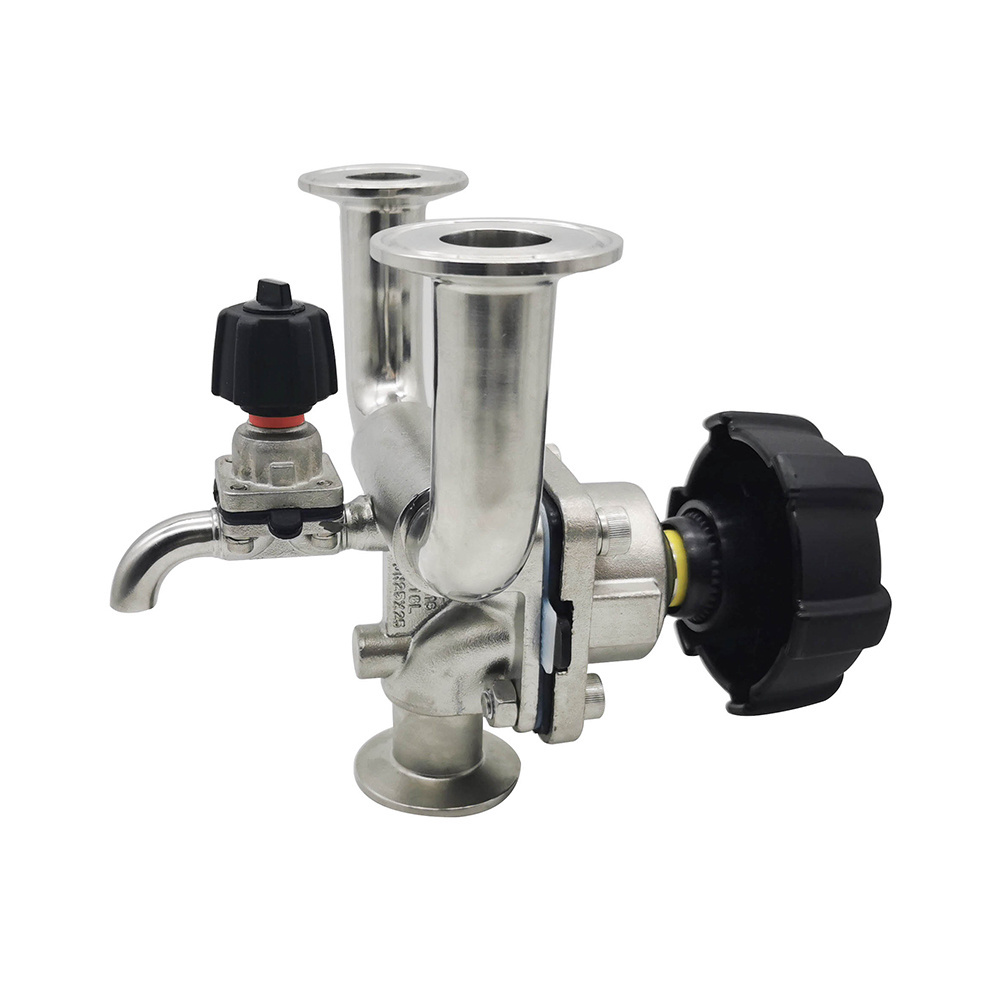 Sanitary Stainless Steel U-Type Manual Clamped Aseptic Multi-Way Diaphragm Valve