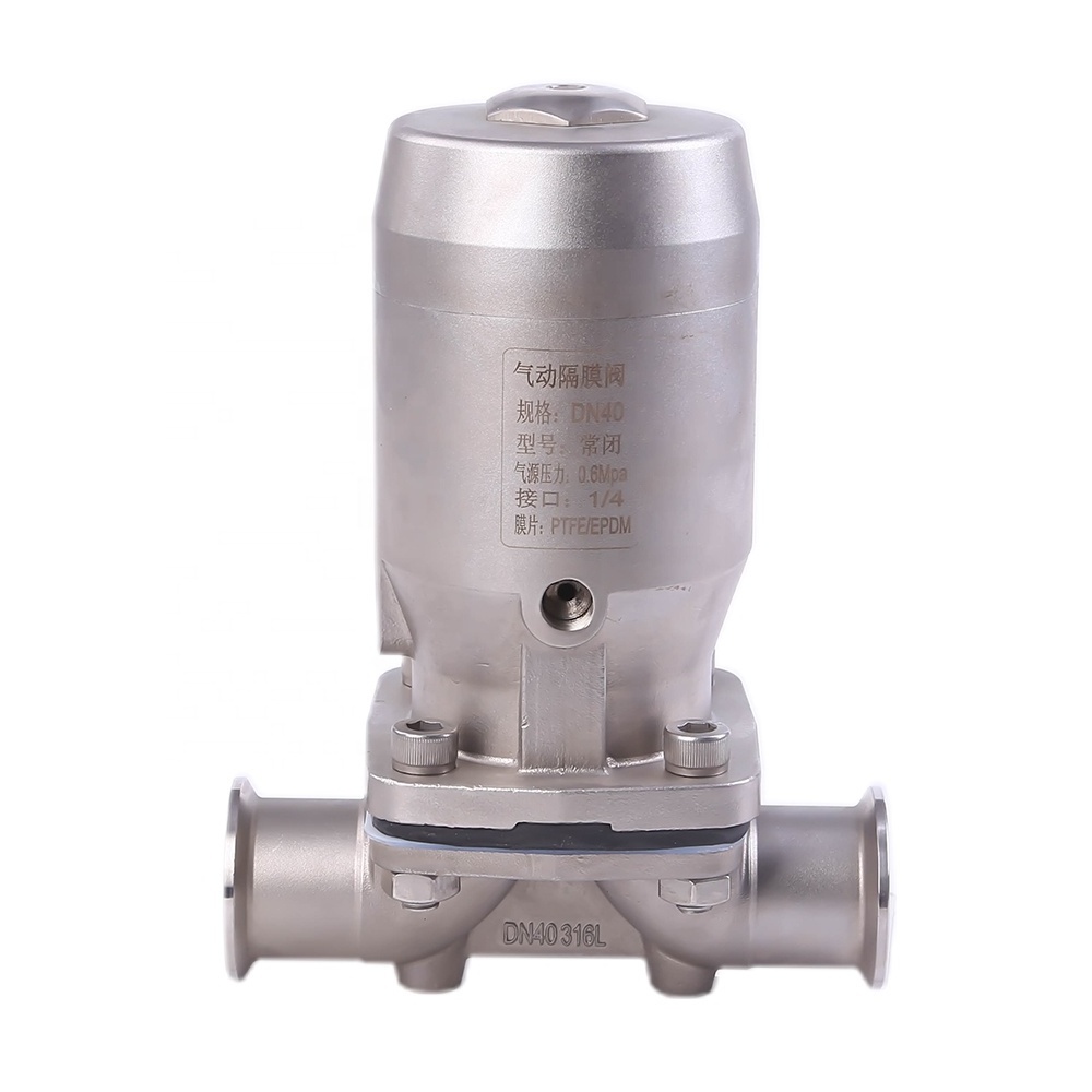 Sanitary Stainless Steel Aseptic Pneumatic Stainless Steel Diaphragm Valve