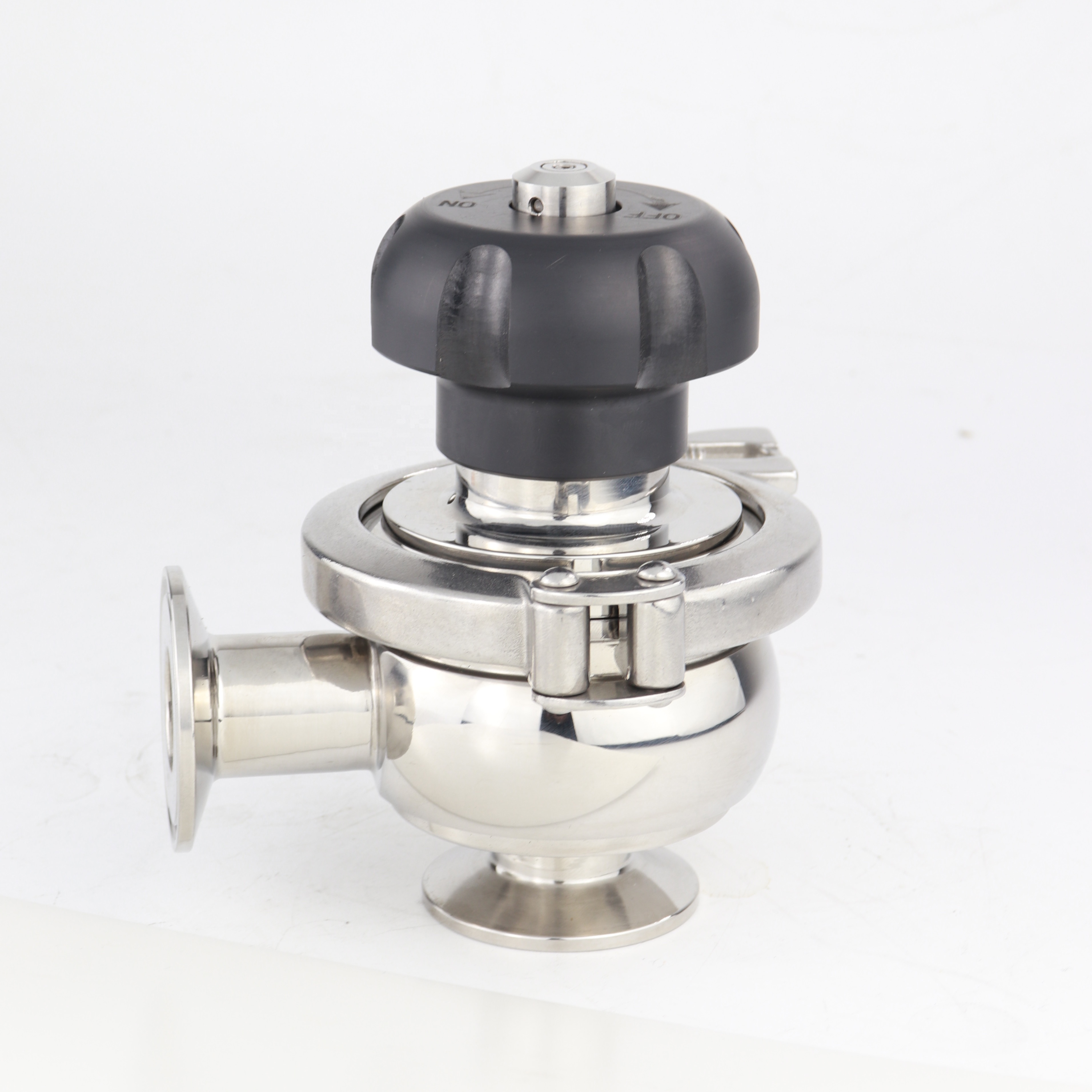 Sanitary Stainless steel single seat valves manual type aseptic shutoff valve