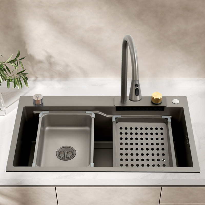 Single Bowl Under Mount Fregadero Stainless Steel Smart Multifunction Kitchen Sink