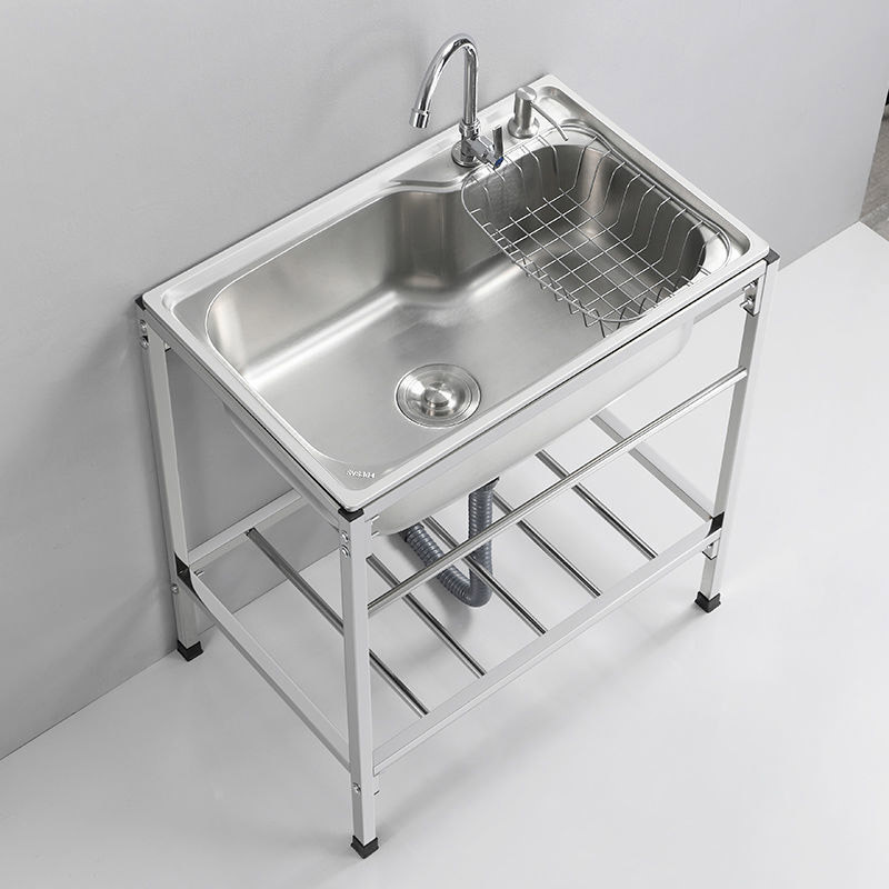 Customize Stainless Steel Kitchen Sink Display Stand Commercial Single Double Bowl Kitchen Stand