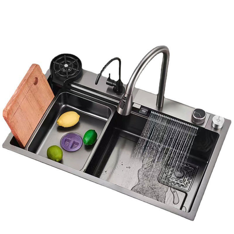 Customize optional multifunction kitchen sink sus304 stainless steel smart kitchen sink