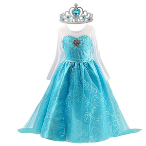 16 Styles Elsa Princess Costumes For Kids Halloween Christmas Party Cosplay Snow Queen Fancy Dresses Girls Snow flake Prom Gown