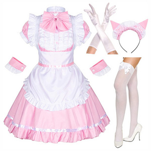 Maid Outfit Anime Sexy Black White Apron Dress Cosplay Costume Party Dress Alice Dream Women Sissy Maid Lolita Cosplay Costume