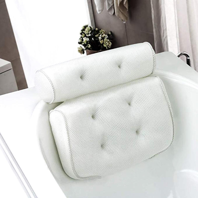 Luxury Bathtub Headrest Cushion Bath Pillow Neck and Back Support Comfort Relaxing Bath Pillows for Tub Rest