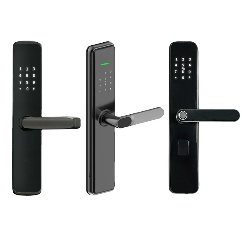 Rental Room Wooden Door Anti-Theft Fingerprint Lock Home /Apartment/ Smart Code Lock Hotel Swipe Card Induction Lock