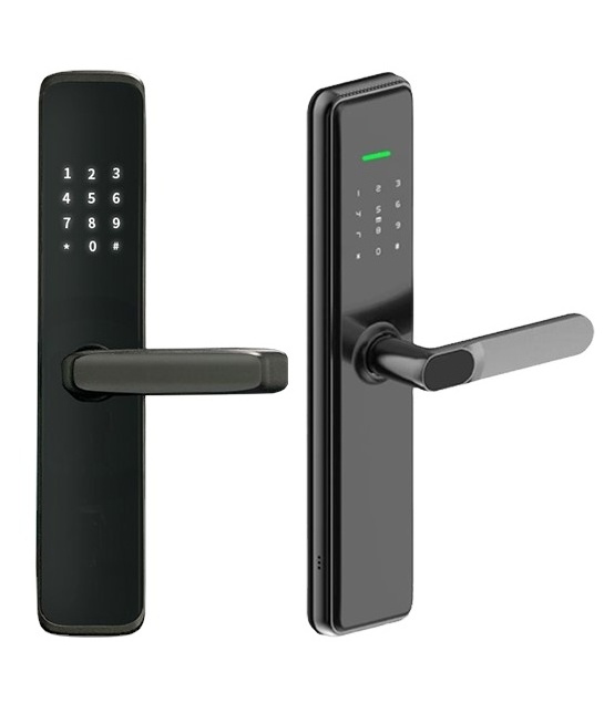 Rental Room Wooden Door Anti-Theft Fingerprint Lock Home /Apartment/ Smart Code Lock Hotel Swipe Card Induction Lock