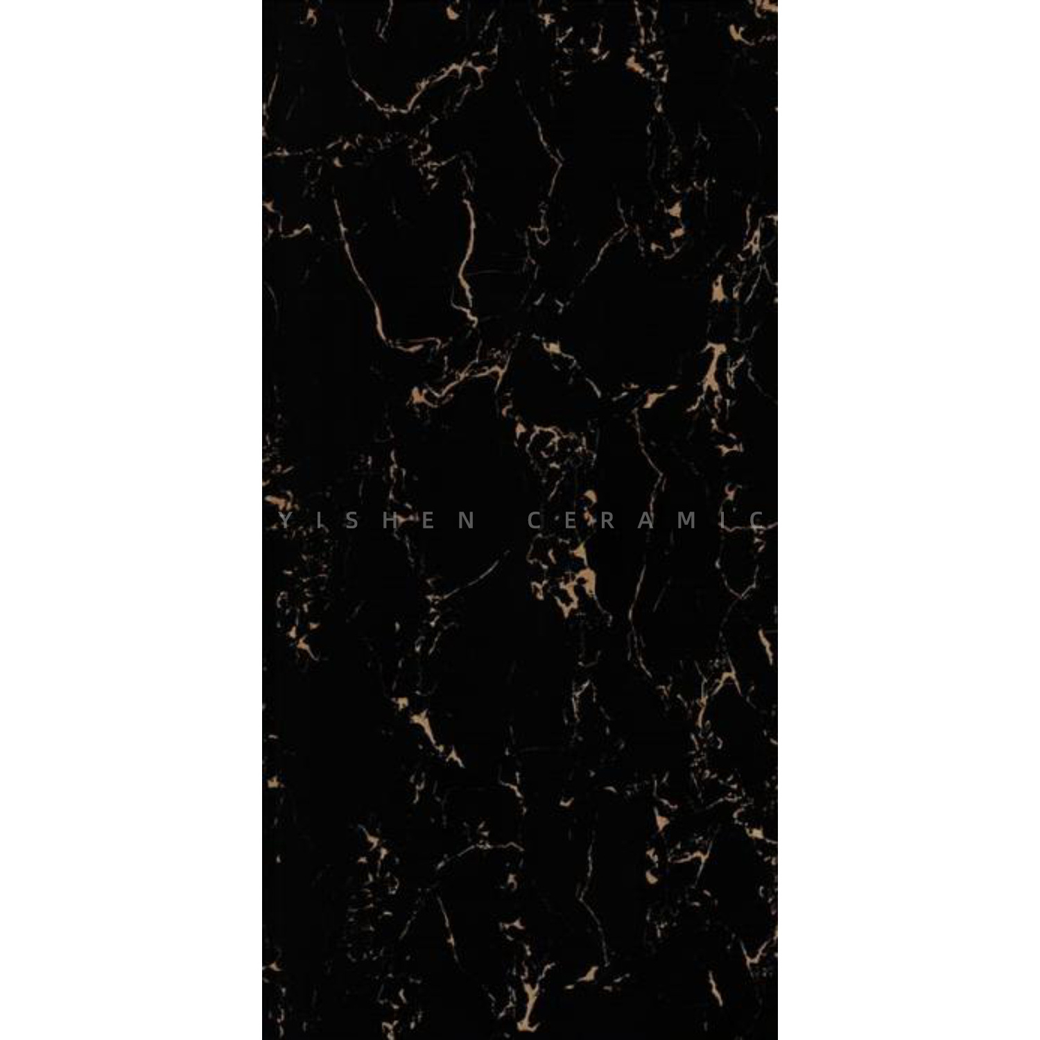 Factory Direct Sales 60*120 Shower Floor Tiles Bathroom Black Marble Indoor Glazed Polished Porcelain Tile