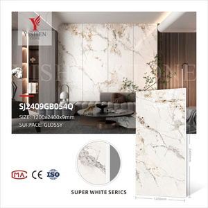 Hot Sale 1200x2400 porcelain polished glazed slab wall floor tiles sintered stone outdoor wall panel