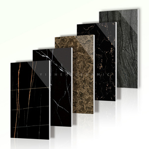 Factory Direct Sales 60*120 Shower Floor Tiles Bathroom Black Marble Indoor Glazed Polished Porcelain Tile