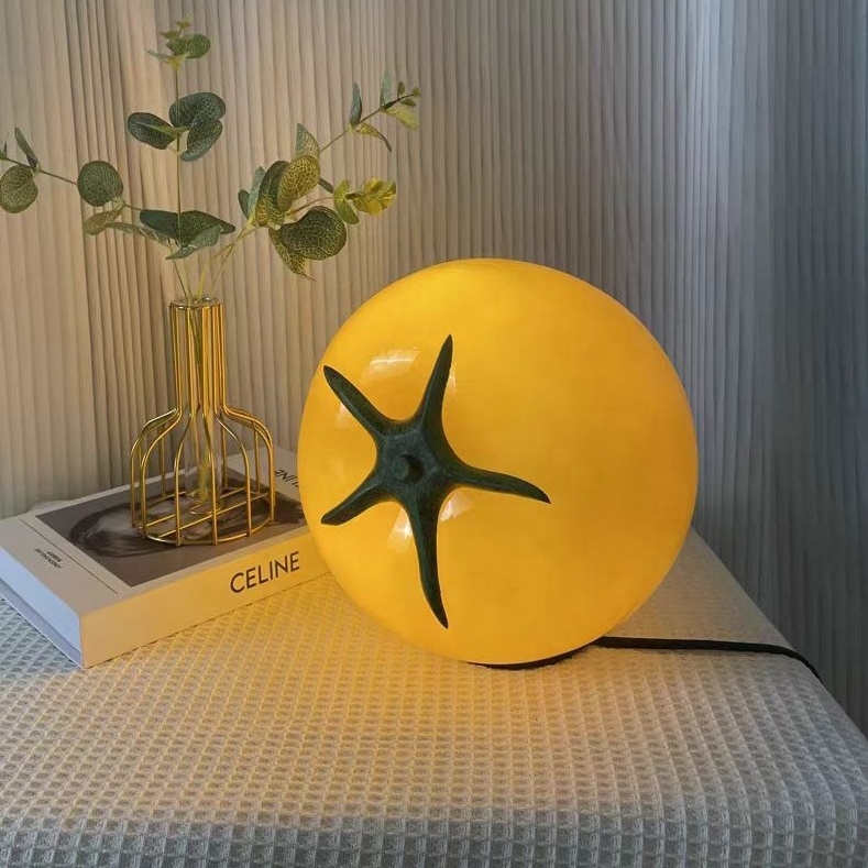 2024 Creative Tomato Shape Craft LED Table Lamp For Home Decoration