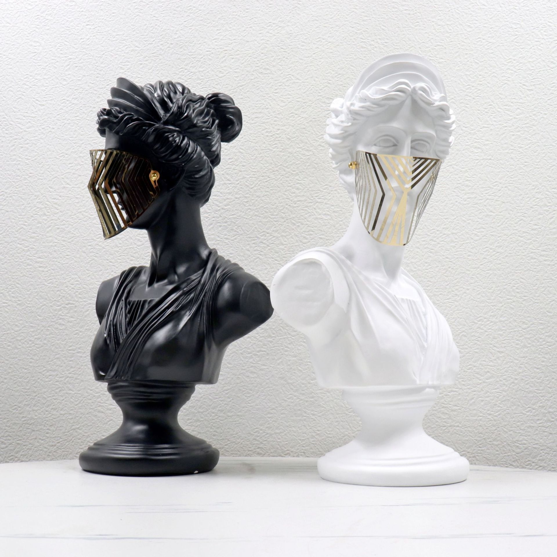 Modern Resin Venus Roman Masked Statue Sculpture For Home Decoration