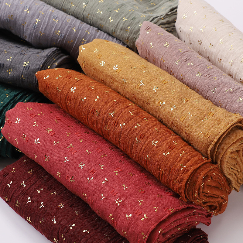 Supplier Shiny Hijabs Wholesale Glitter Viscose Muslim Scarf Women Hijab Arab Cotton Scarves