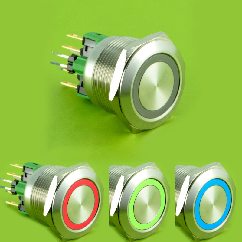 ELEWIND 22mm rgb led push button switch momentary