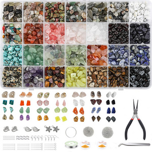 1330Pcs Irregular Crystal Chips Stone Beads Natural Gemstone Beads Kit for DIY Bracelet Necklace Earring Jewelry Making Supplies