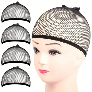 Wholesale Hot Sale Custom Human Hair Wig Caps  Breathable Thin Skin Mesh Dome Elastic Stretch Spandex Nylon Wig Cap