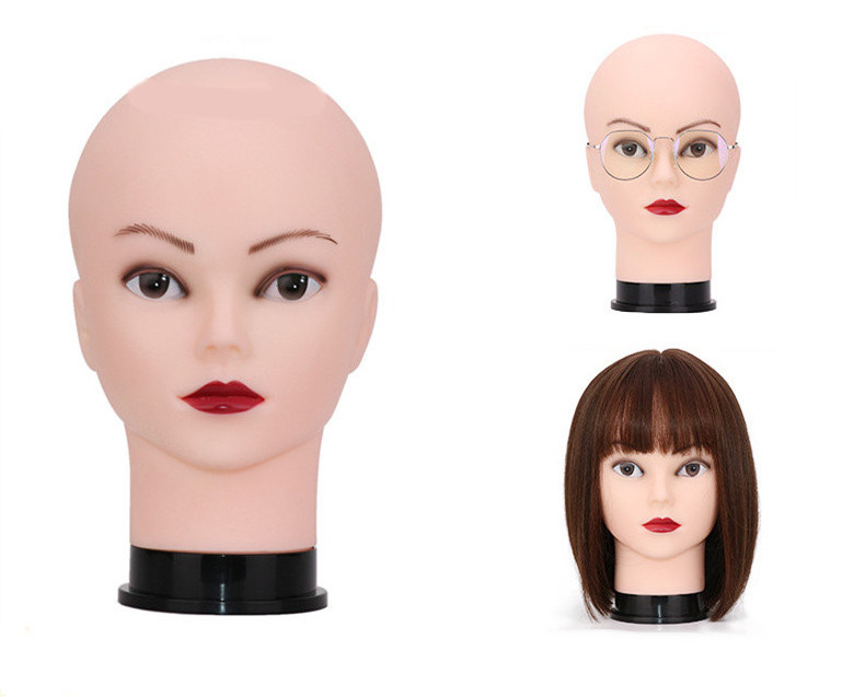 Professional Plastic Realistic Female Bald Dolls Head Display Mannequin Heads For Wig and Hats