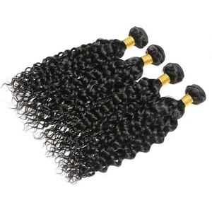 Wholesale Cheap Jerry Curly Hair Bundles Natural Color Kinky Curly 100% Virgin Brazilian Human Hair Bundles With Closure