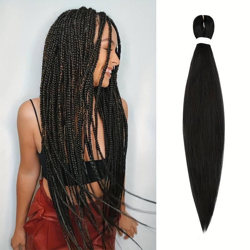 Synthetic Soft Yaki Straight Hair Bulk Jumbo Crochet Hair Braiding Hair Extensions  20'' 26'' For Women