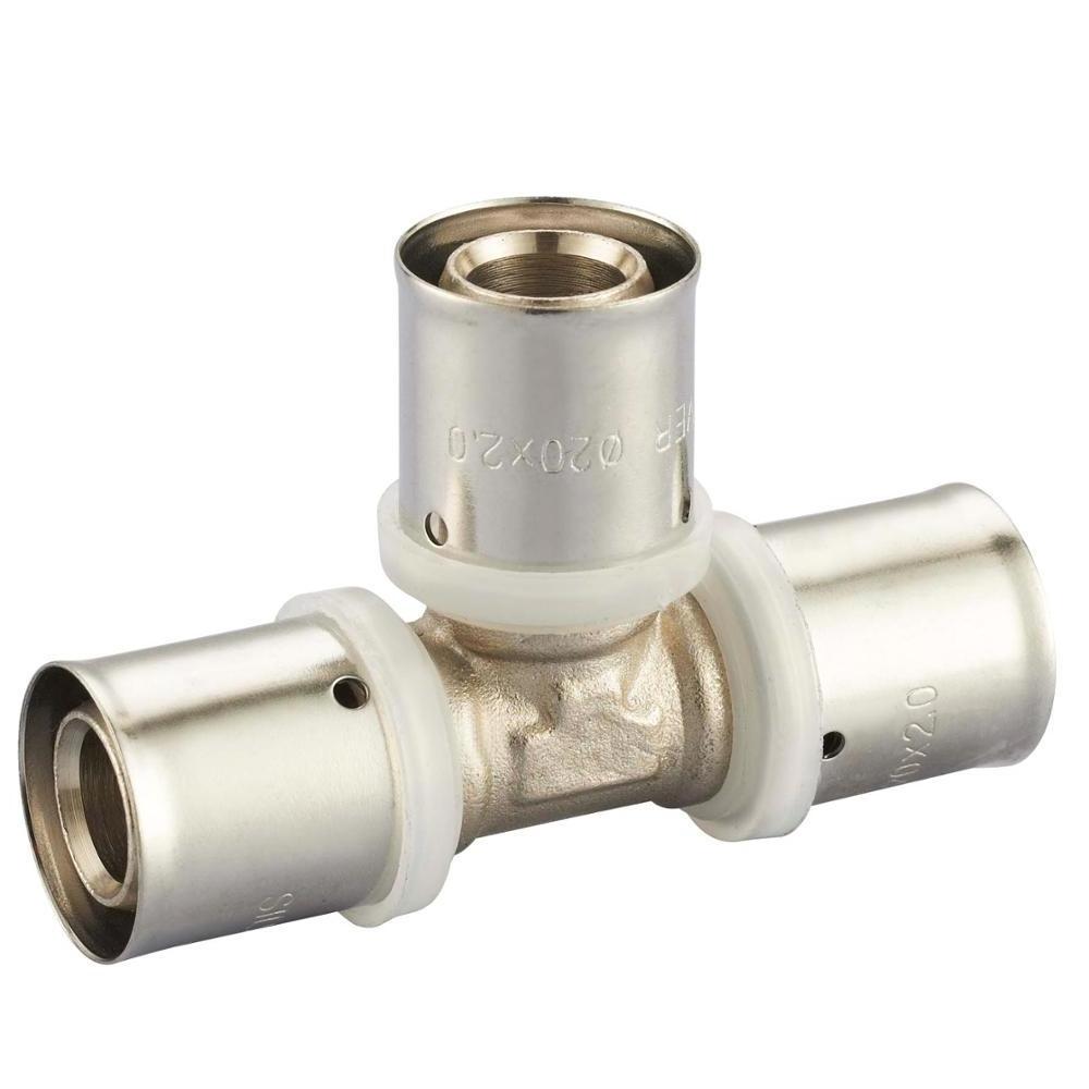 aluminum plastic pex pipe compression fitting stainless sleeve press brass fitting