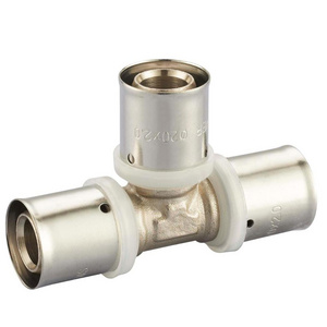 aluminum plastic pex pipe compression fitting stainless sleeve press brass fitting